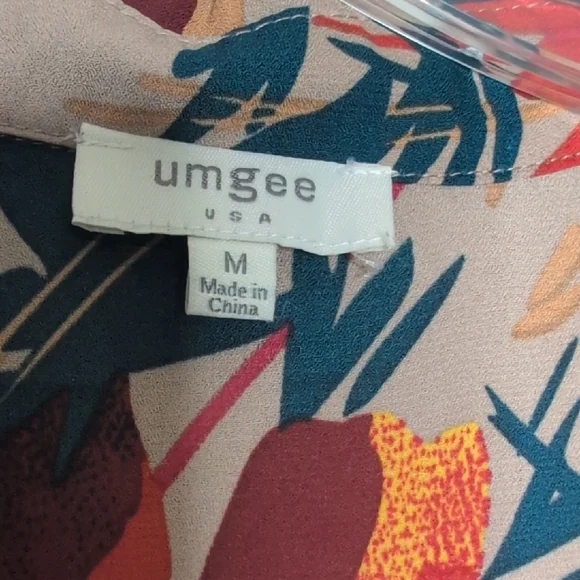 Umgee babydoll Boho Floral Style Tunic Mini Dress size M - Picture 5 of 10